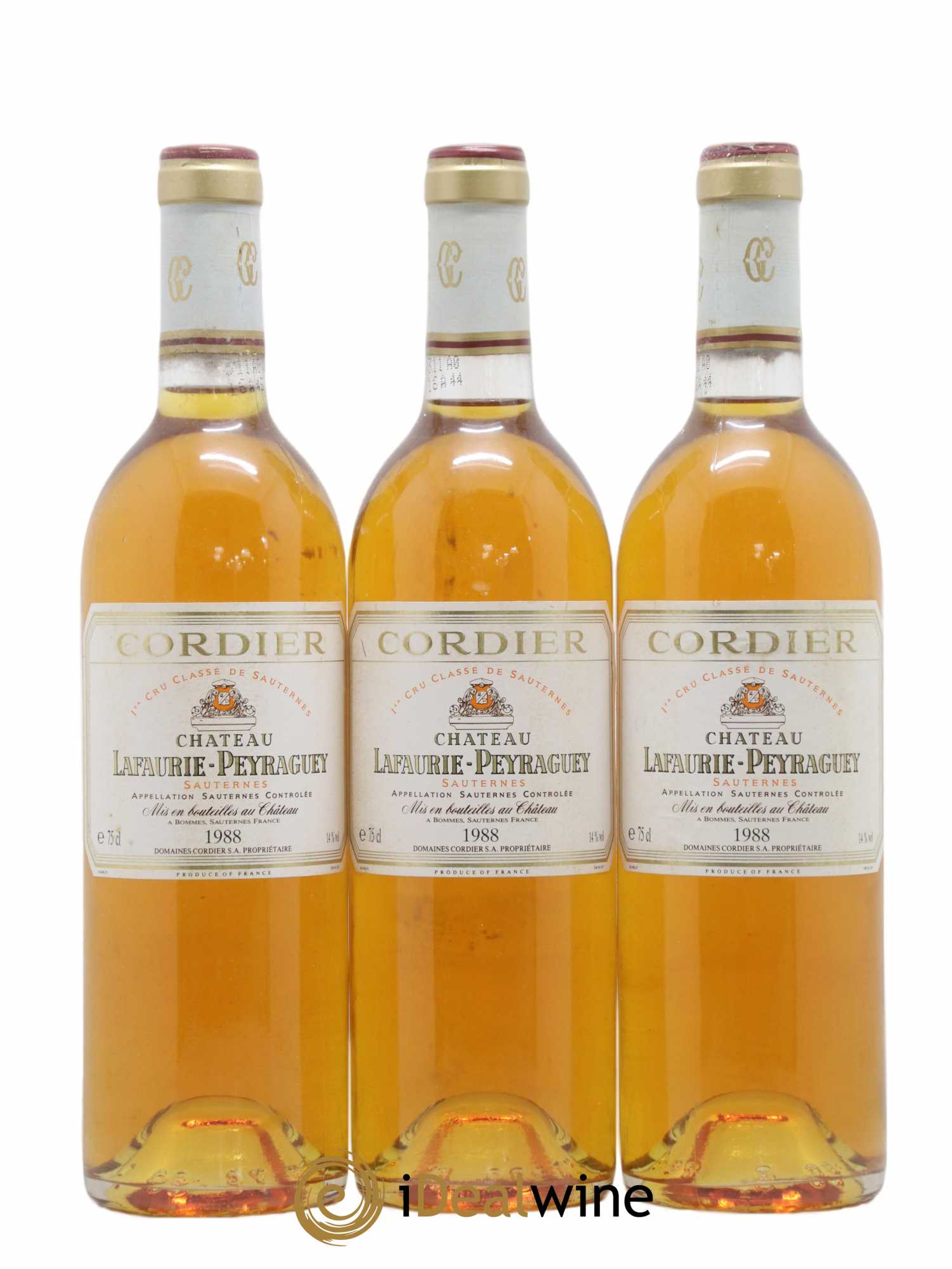 Château Lafaurie Peyraguey 1er Grand Cru Classé  1988 - Lot de 6 Bouteilles