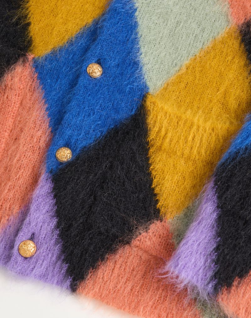 Valentino Mohair Uldcardigan med Rhombell-motiv