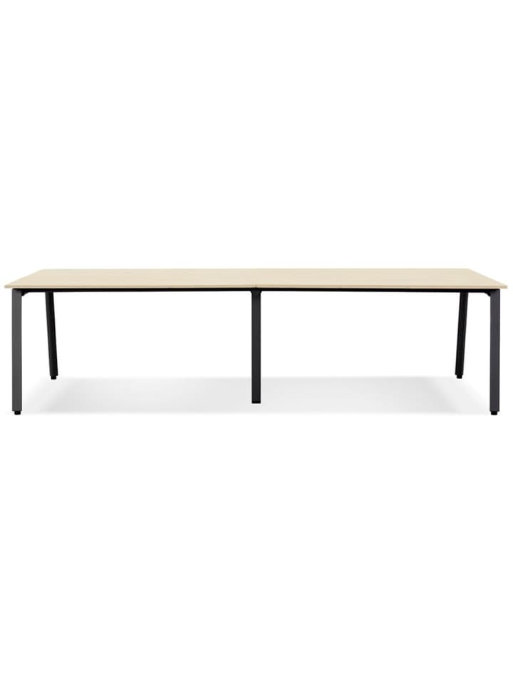 KADIMA DESIGN Schreibtisch Gruppentisch ergonomisch, 280x140 cm in Beige-Schwarz günstig kaufen onesize