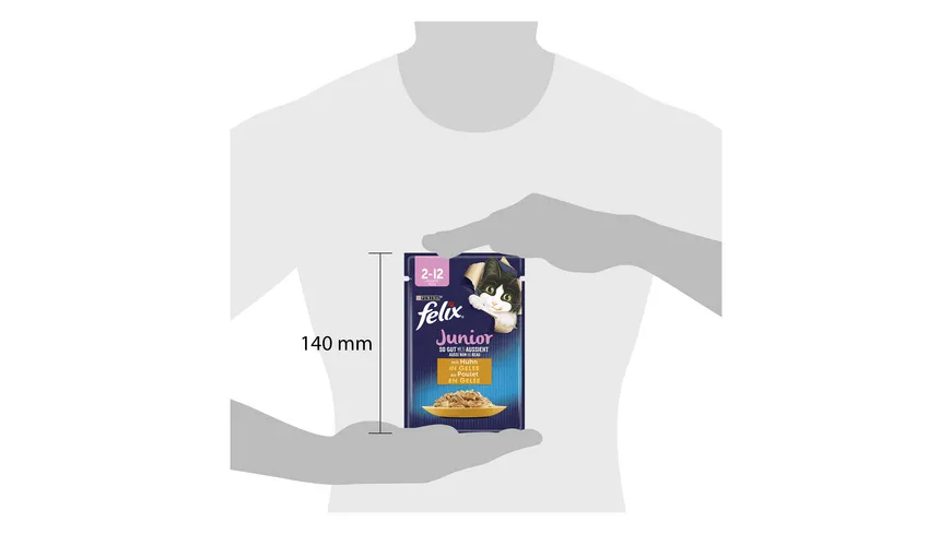 PURINA FELIX So gut wie es aussieht in Gelee Junior mit Huhn Katzennassfutter 85 g
