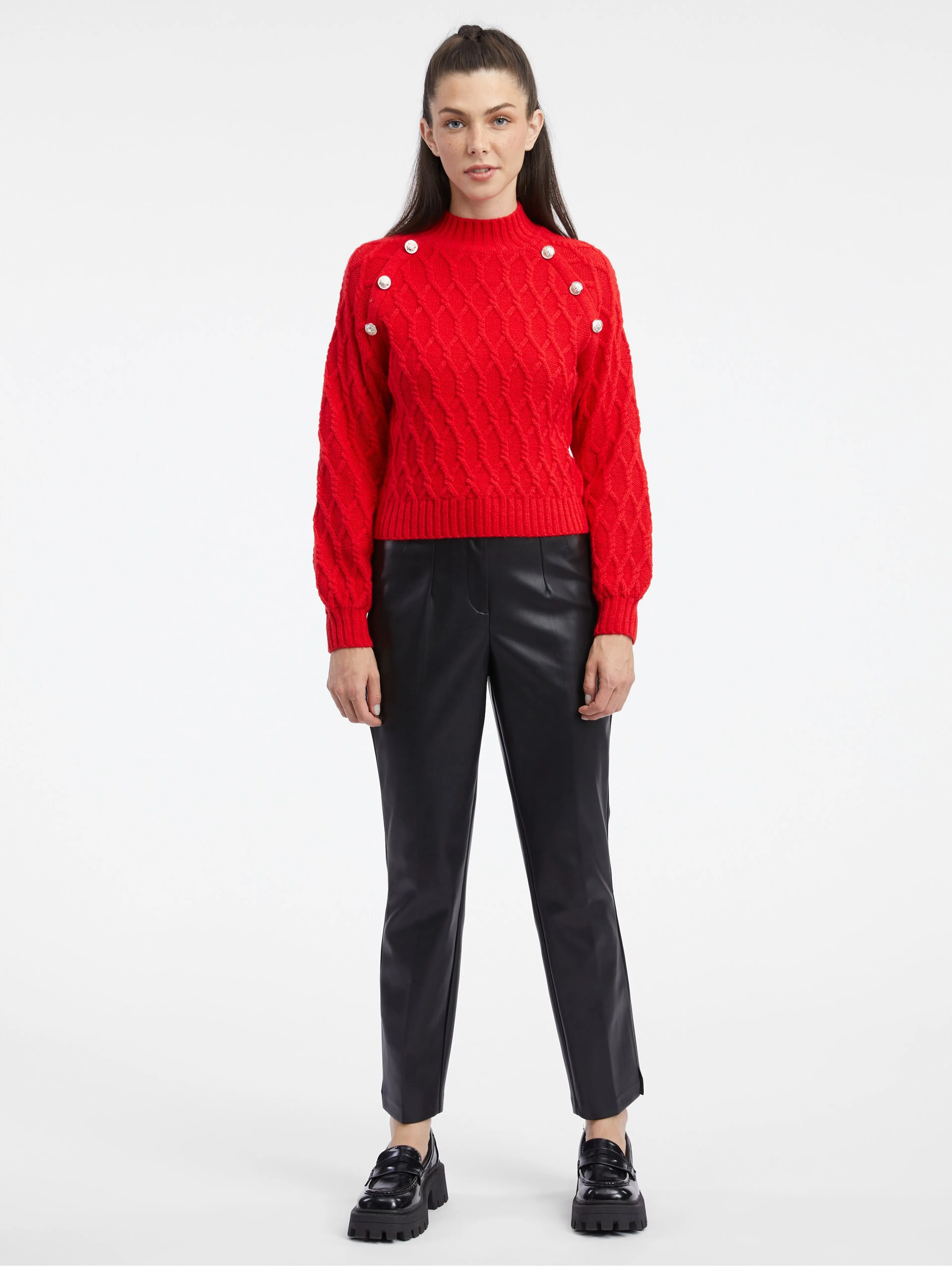 Rote Damen Strickjacke ORSAY