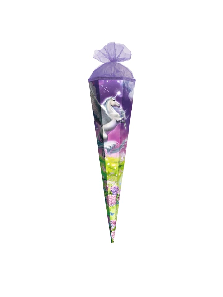 ROTH Geschenk-Schultüte klein Magic Pegasus 50 cm, eckig in Lila günstig kaufen onesize