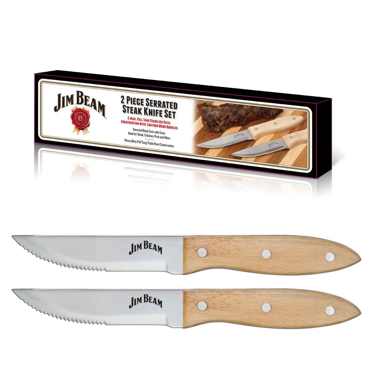 Jim Beam Steakmesser Set 2 tlg