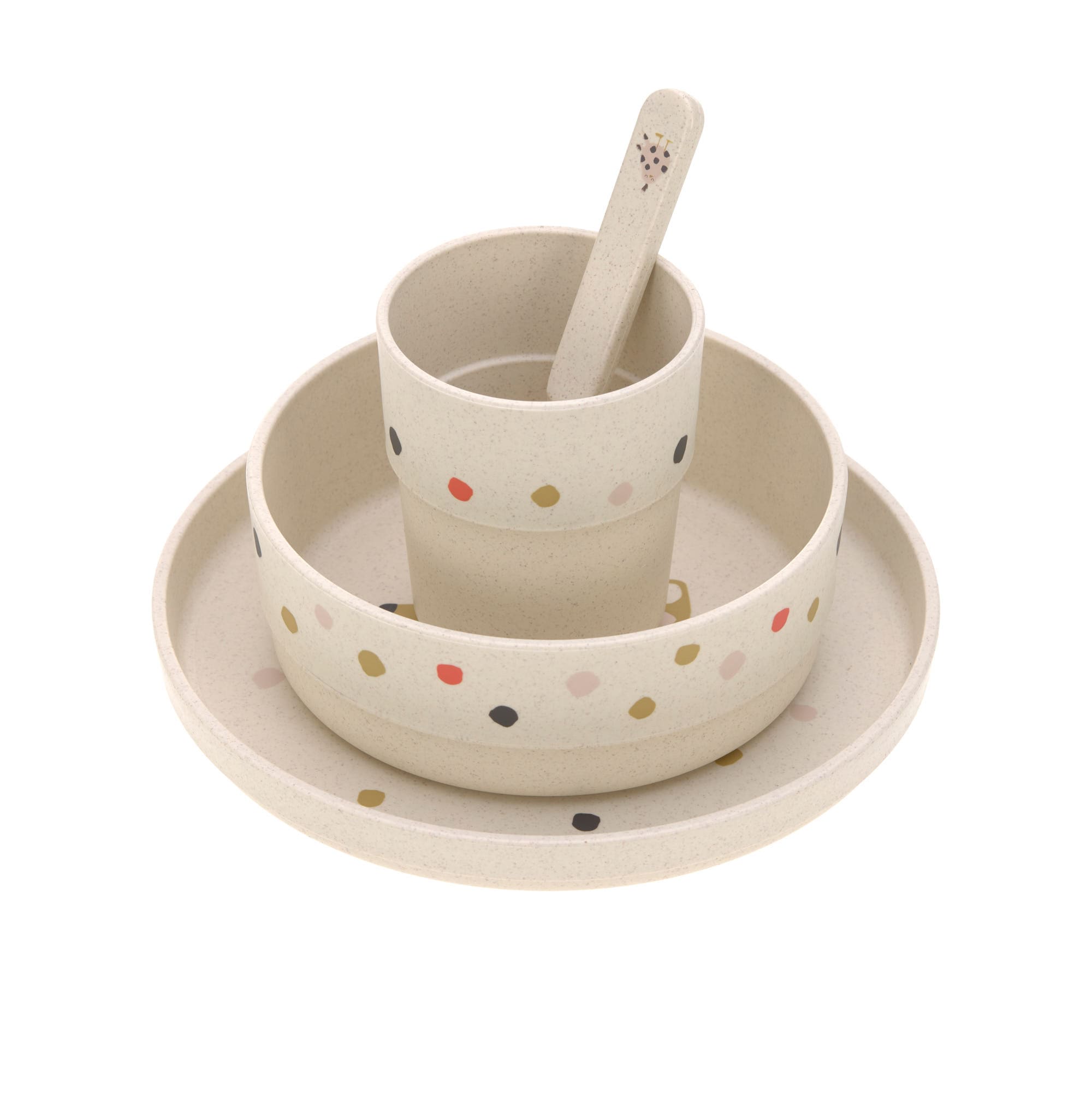 Kindergeschirr Set (Teller - Schüssel - Becher - Löffel), Little Mateys Spicy Orange