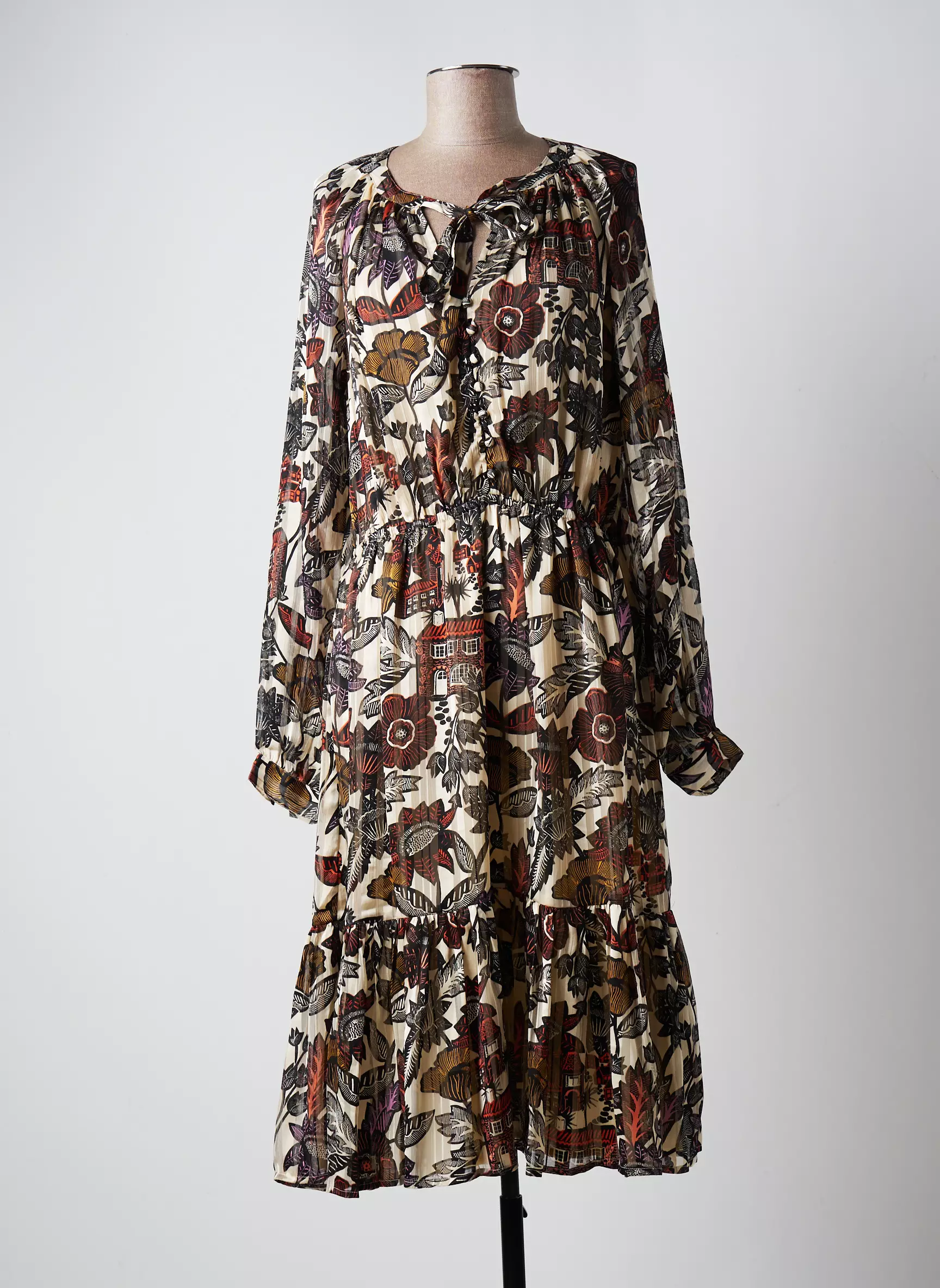Maison Scotch Robes Mi Longues Femme couleur marron
