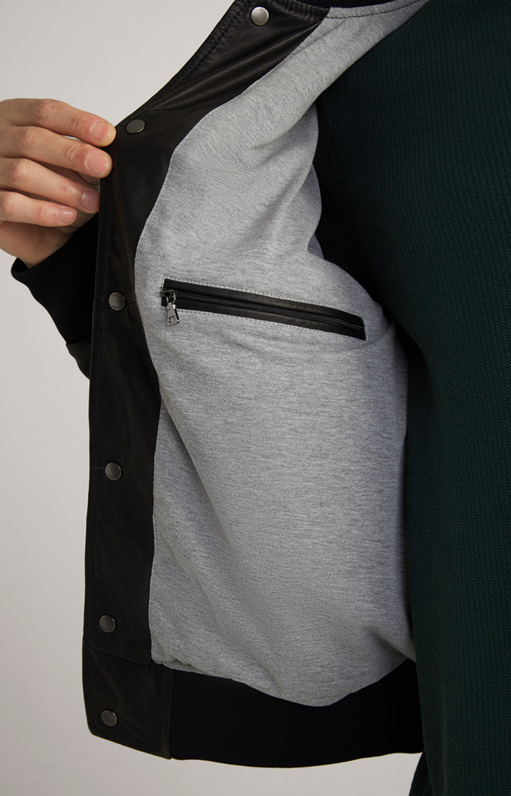 Lederjacke Cuk in Schwarz