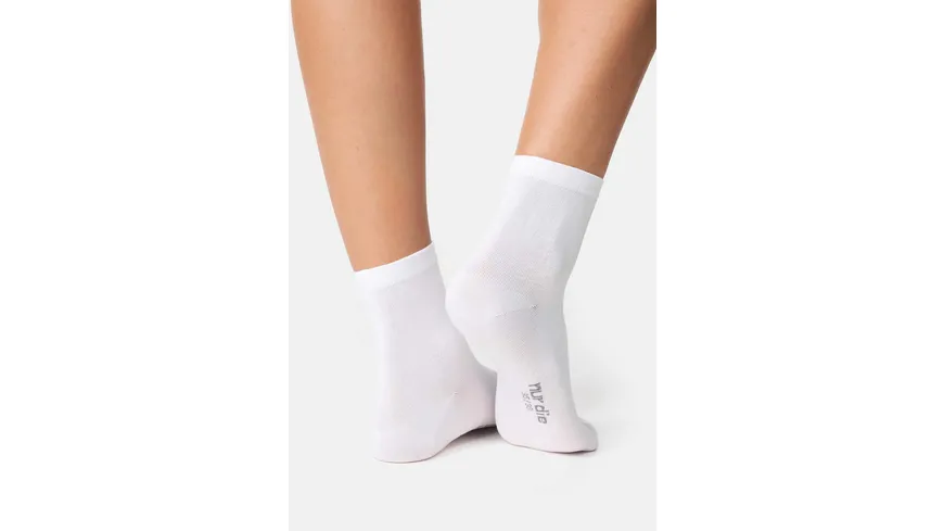 NUR DIE Damen Kurzsocken weiss