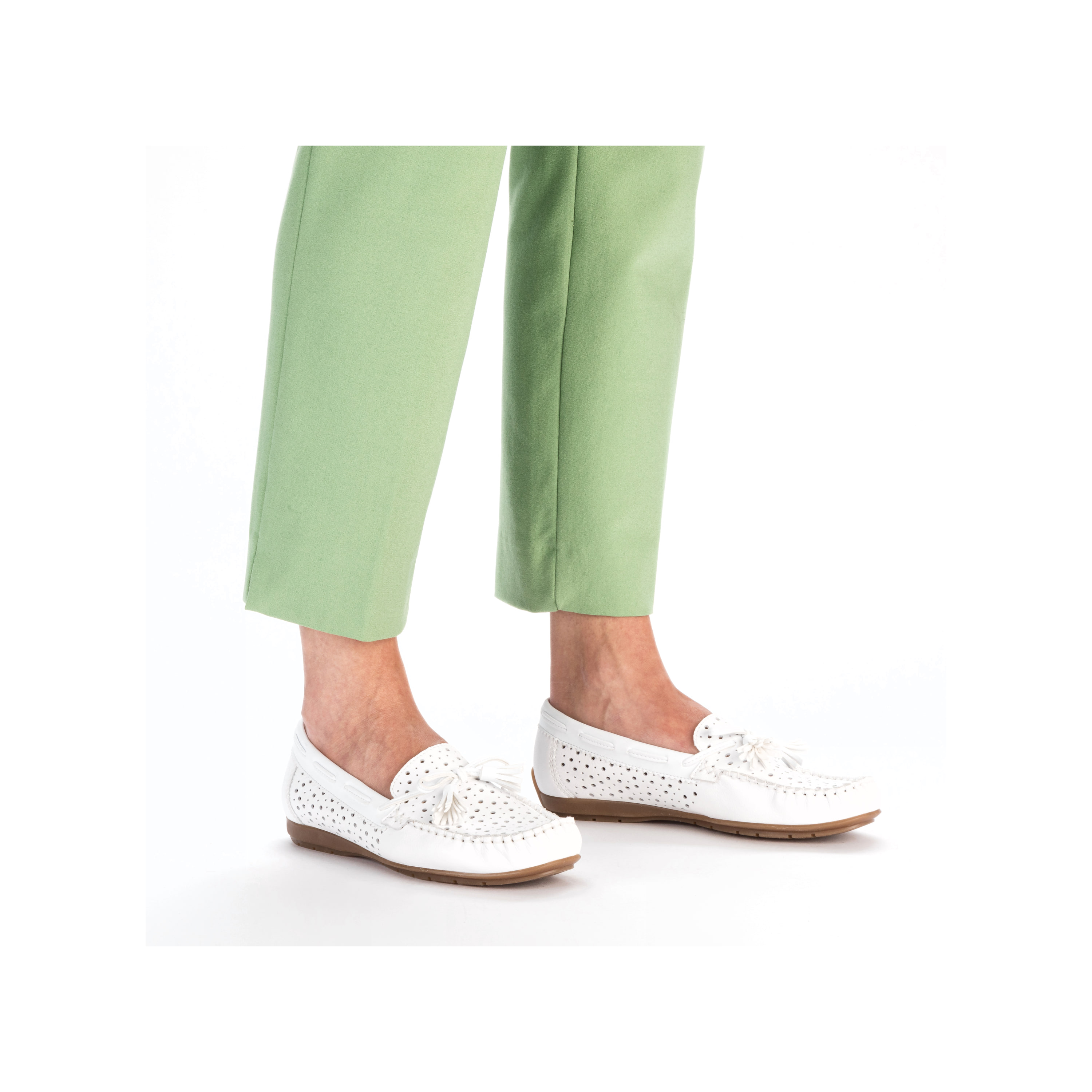 Rieker Damen Loafer reinweiss