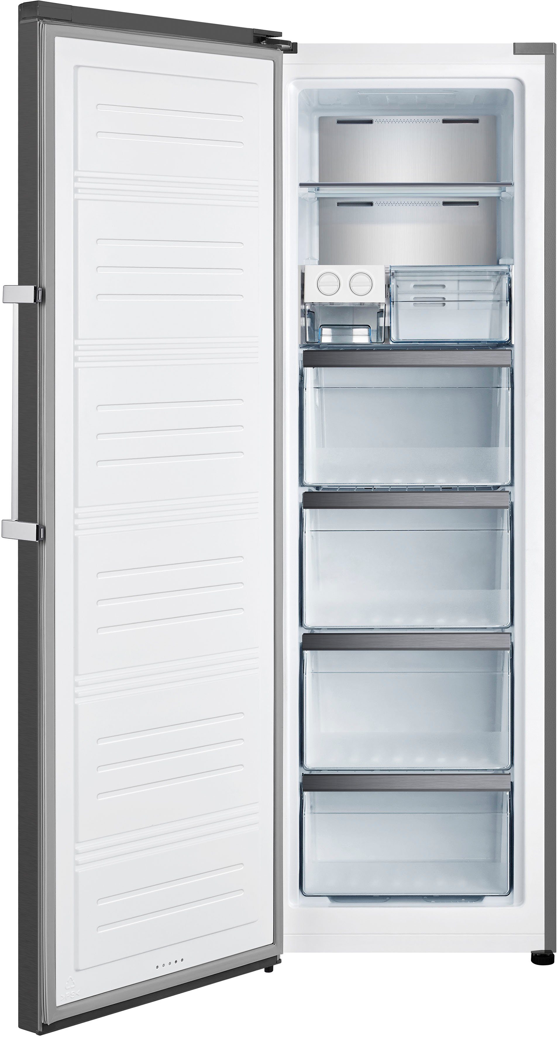 Hanseatic Gefrierschrank HGS18560DEI, 185,5 cm hoch, 59,5 cm breit, NoFrost, Schnellgefrierfunktion, Display, Türalarm