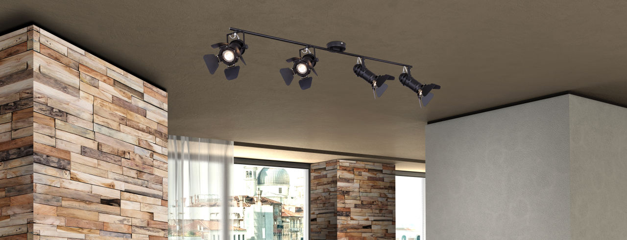 Globo Lighting - EGON - Strahler Metall schwarz, 4x GU10