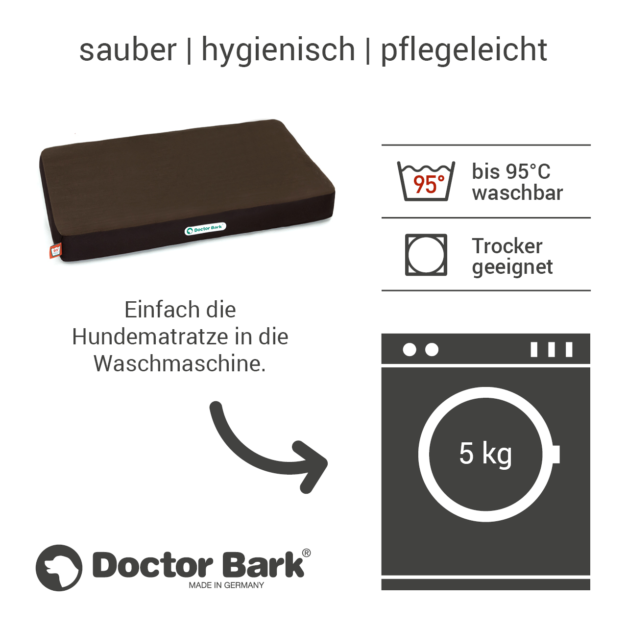 Doctor Bark Hundekissen Doctor Bark Hundematratze braun M