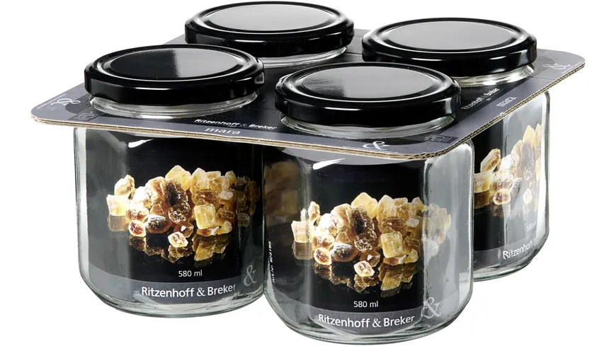 Ritzenhoff & Breker Mara Vorratsglas 4er Set 580ml transparent