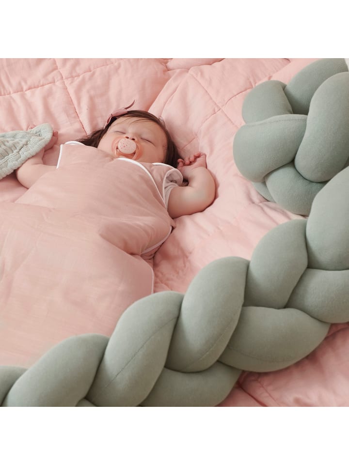 nordic coast company  Bettschlange in Mint- (L) 180 cm geflochten günstig kaufen onesize