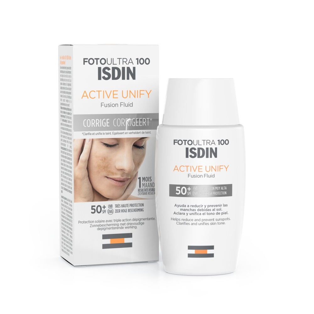 isdin Active Unify Crème solaire visage Anti-tâches SPF50+