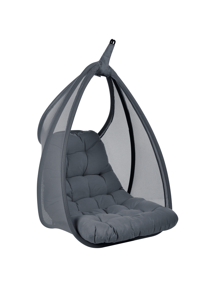 Beliani Hängesessel AVEGNO in Grau - (W) 98 x (H) 195 x (L) 136 cm günstig kaufen onesize