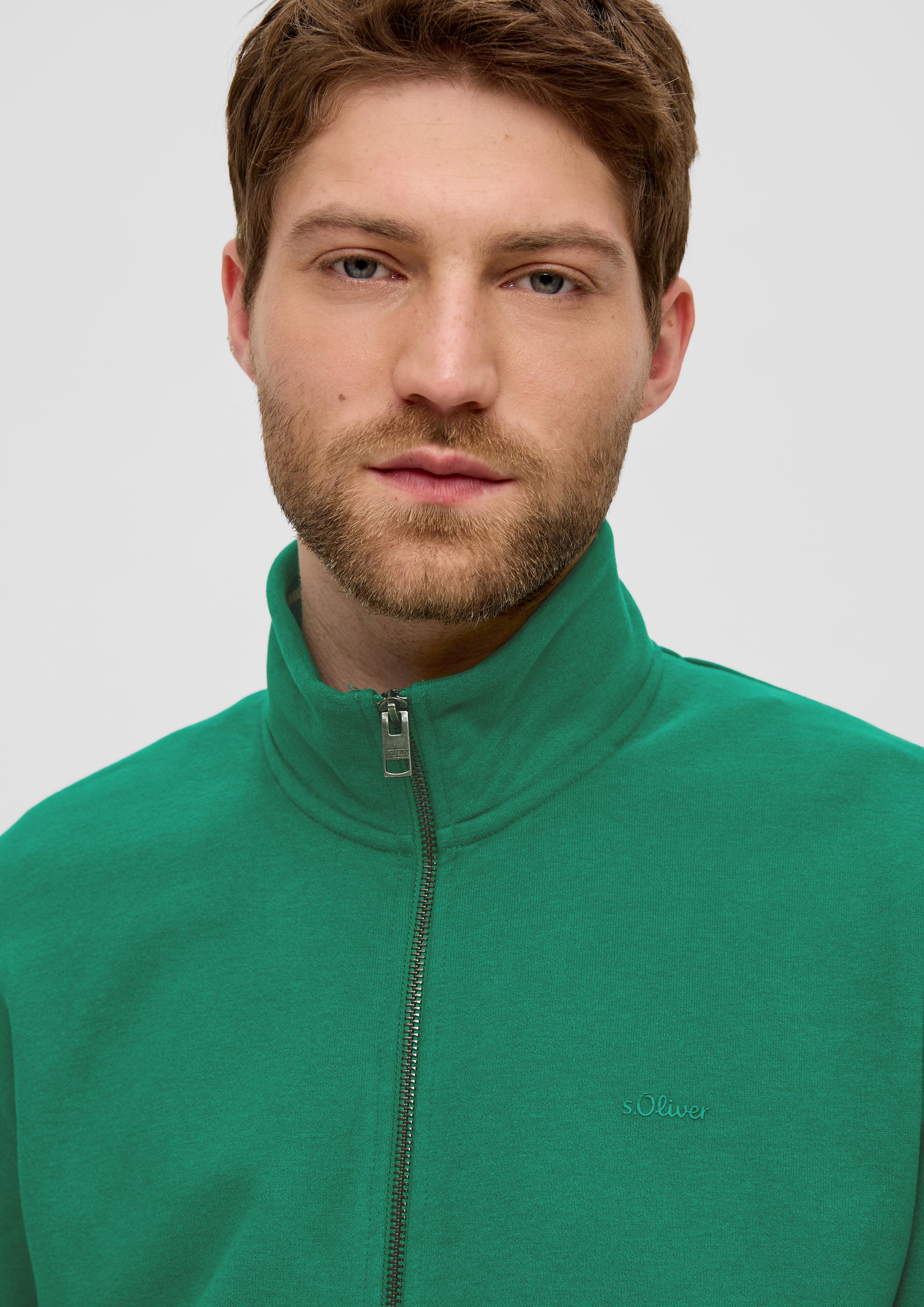 Sweatshirt-Jacke mit Stehkragen  2141491-7652