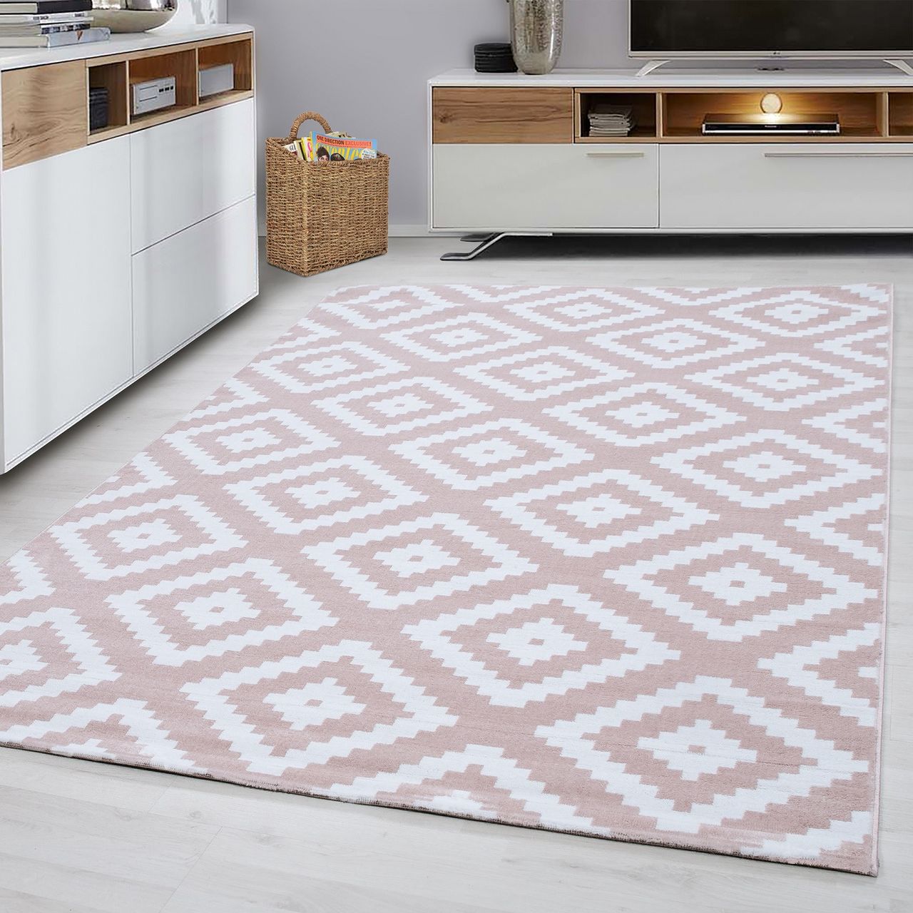 Ayyildiz Teppich, PLUS 8005, PINK, 240 x 340 cm