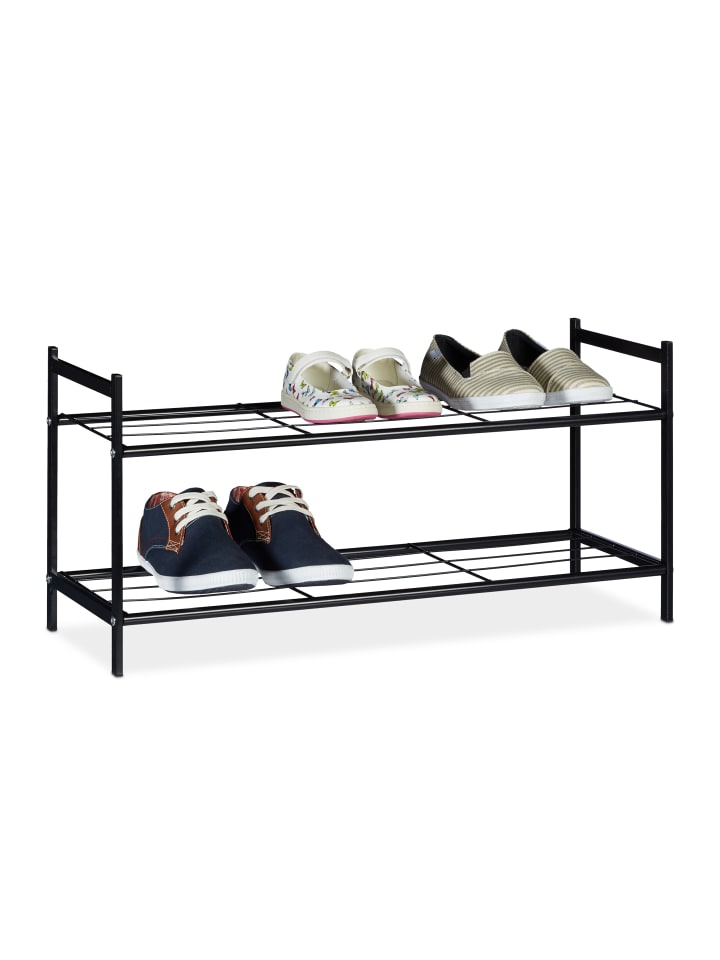 relaxdays Schuhregal 6 Paar in Schwarz günstig kaufen onesize