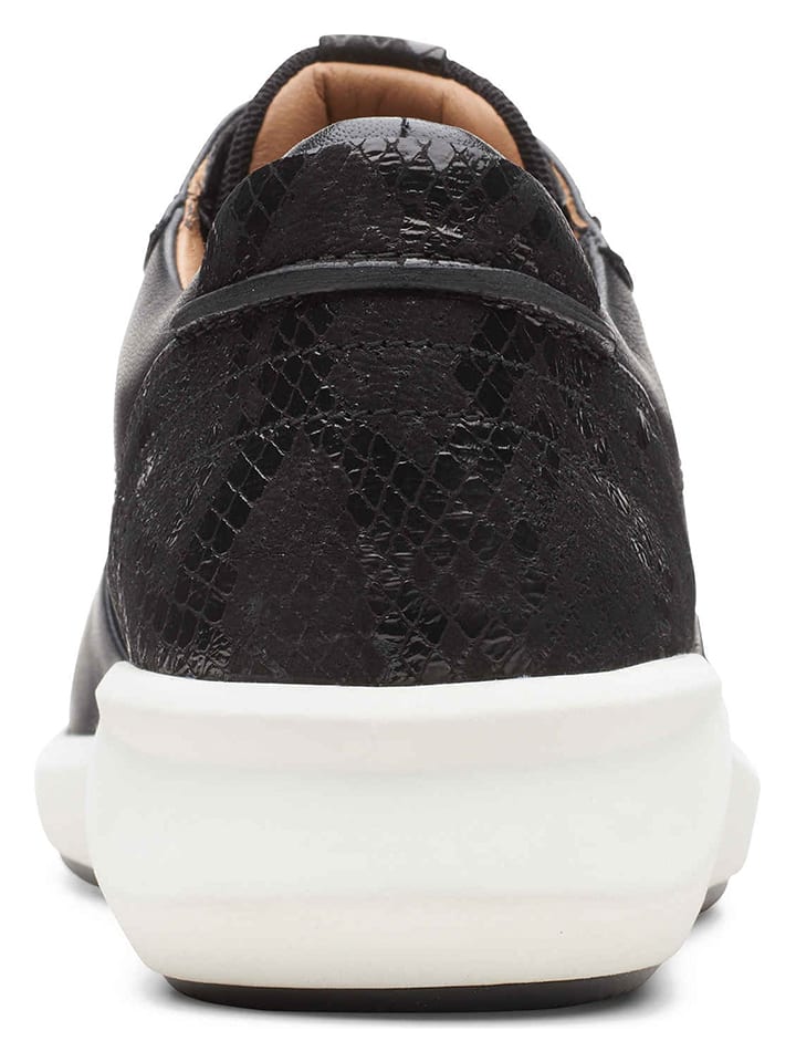 Clarks Leder-Sneakers in Schwarz günstig kaufen