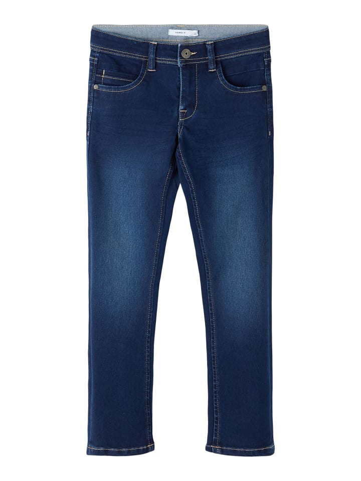 name it Jeans slim fit in dark blue denim günstig kaufen