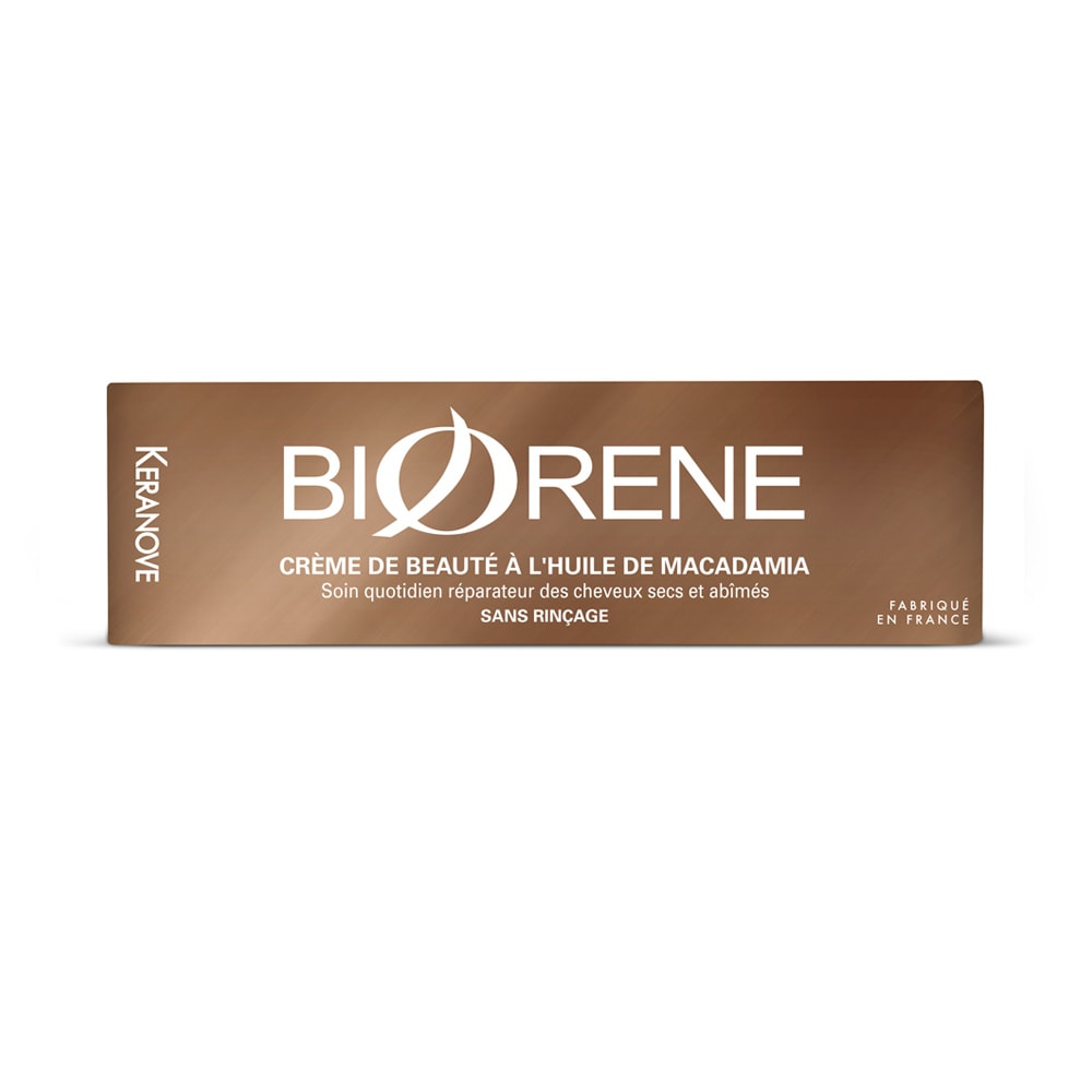 Biorene Crème de beauté à l'huile de Macadamia Soin réparateur des cheveux secs et abîmés