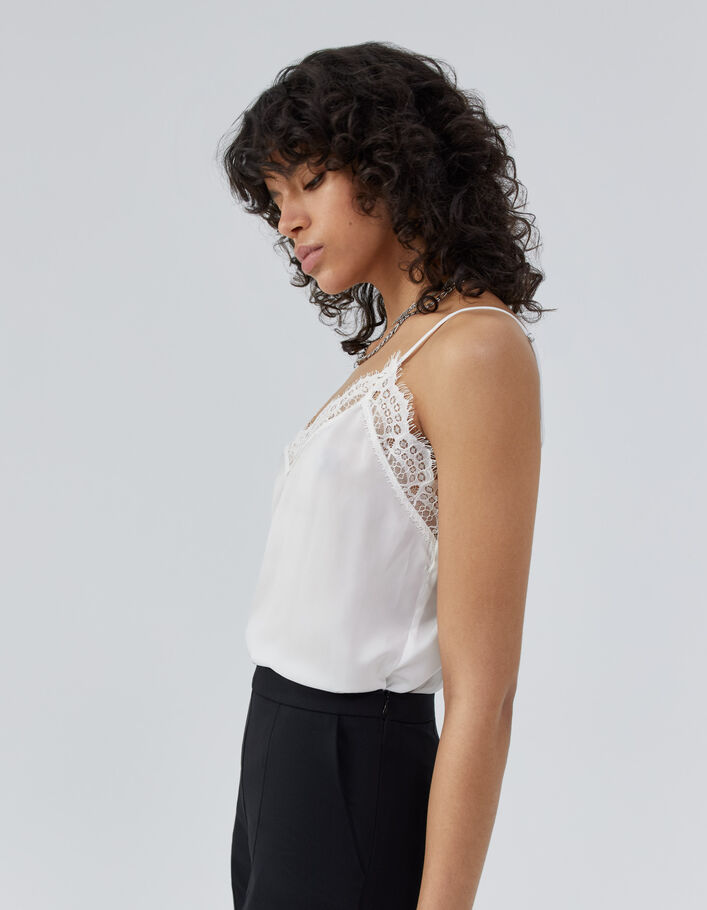 Caraco satin dentelle femme