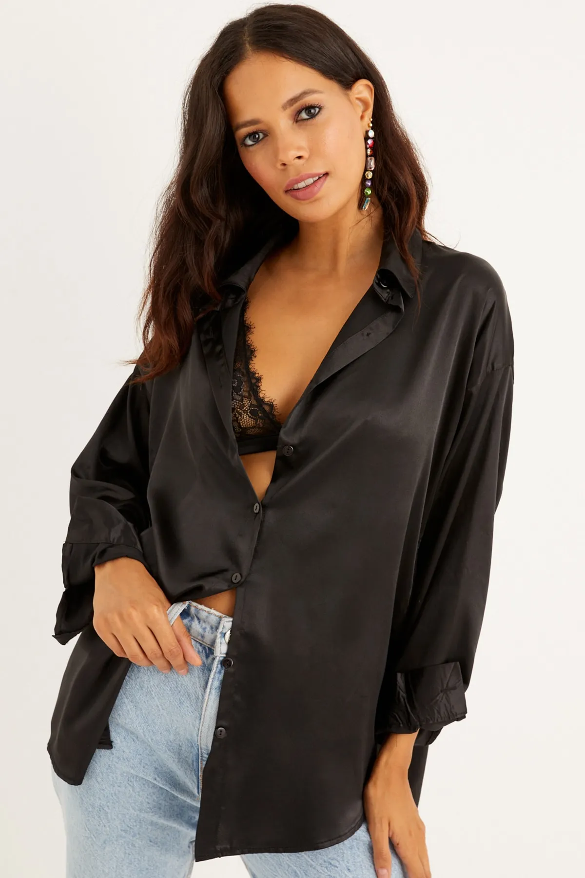 Cool & Sexy  Hemd - Schwarz - Oversized