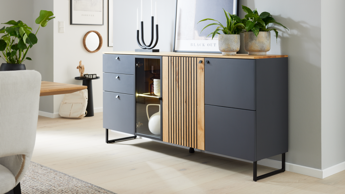 Interliving Sideboard Quarzgrau