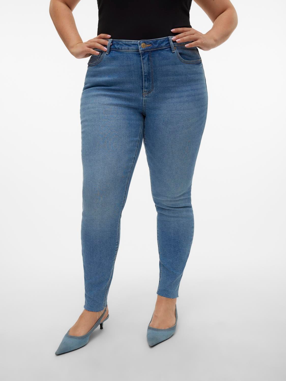 VMSOPHIA Hohe Taille Slim Fit Jeans