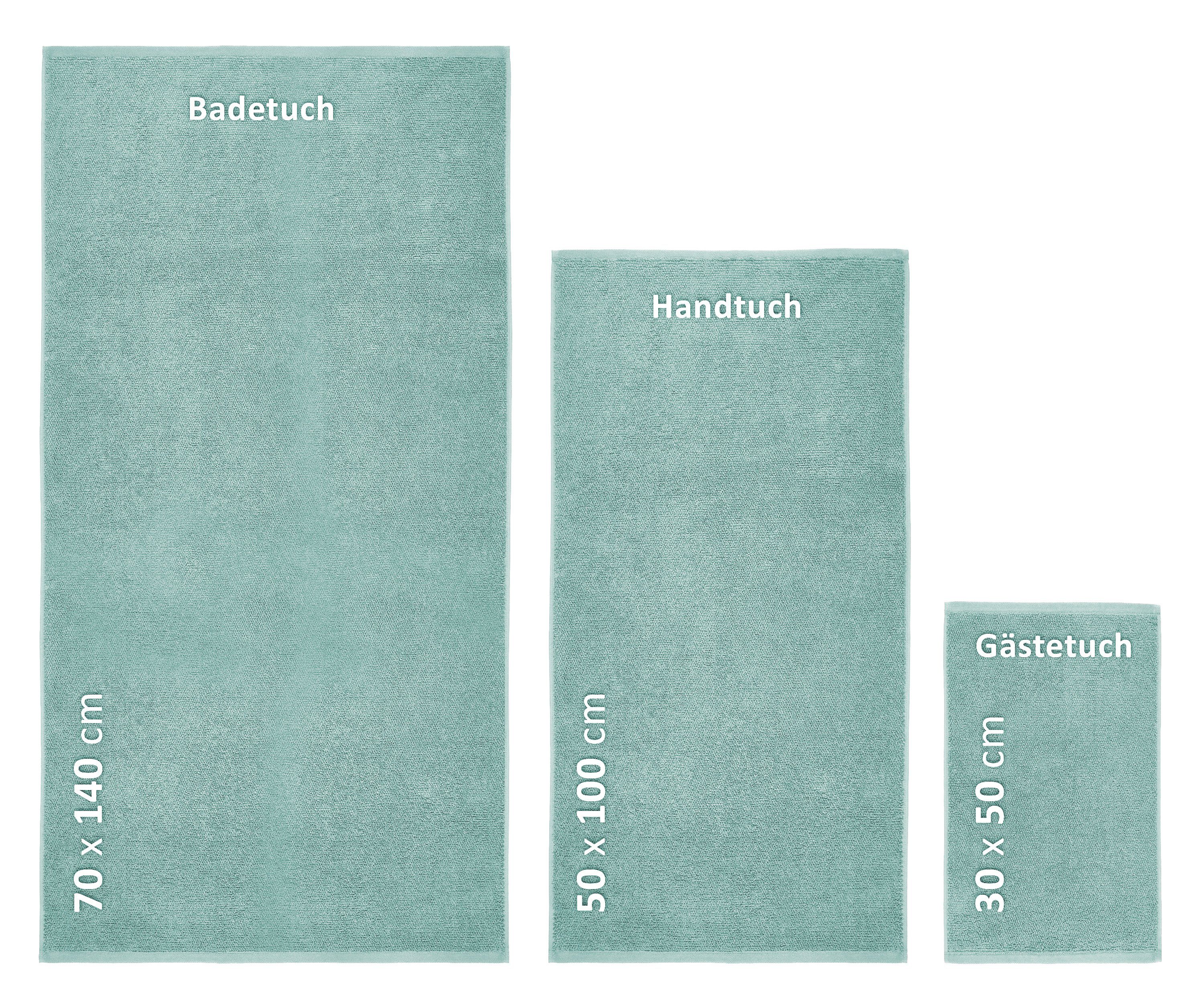 Beautex Handtuch Set Handtuch Set, Made in Europe, Frottier, (Multischlaufen-Optik, Frottier Premium Set aus 100% Baumwolle 550g/m)