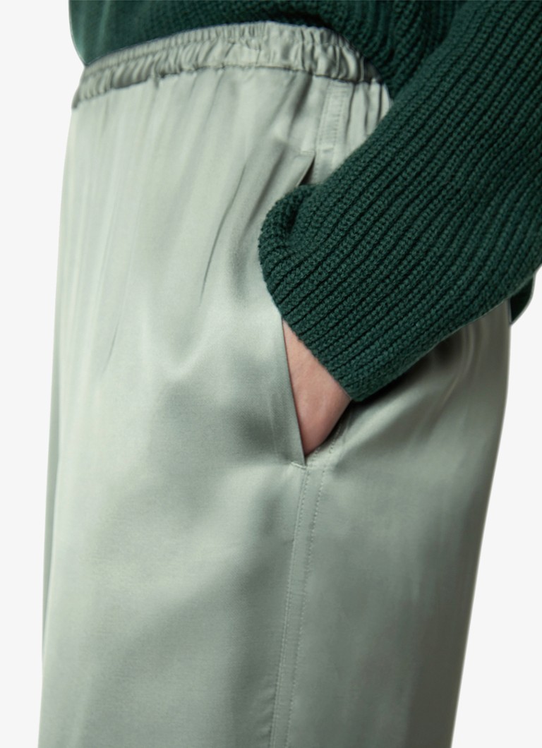 Pantaloni largi Marc O'Polo cu talie medie și buzunare laterale