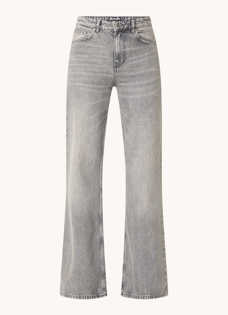 Calça jeans flare de cintura alta Sisley com lavagem colorida