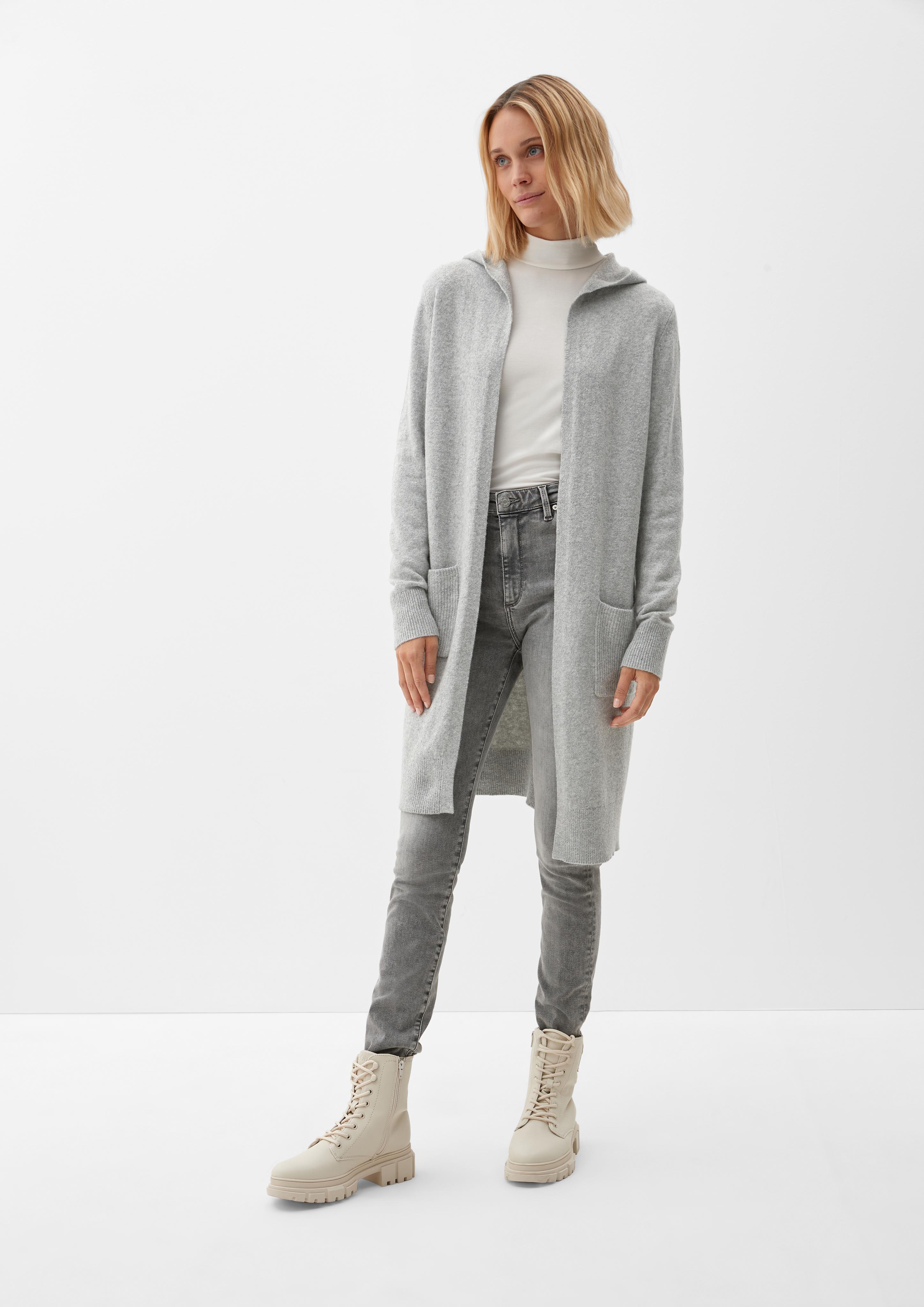 Long-Cardigan mit Kapuze  2118908-9400