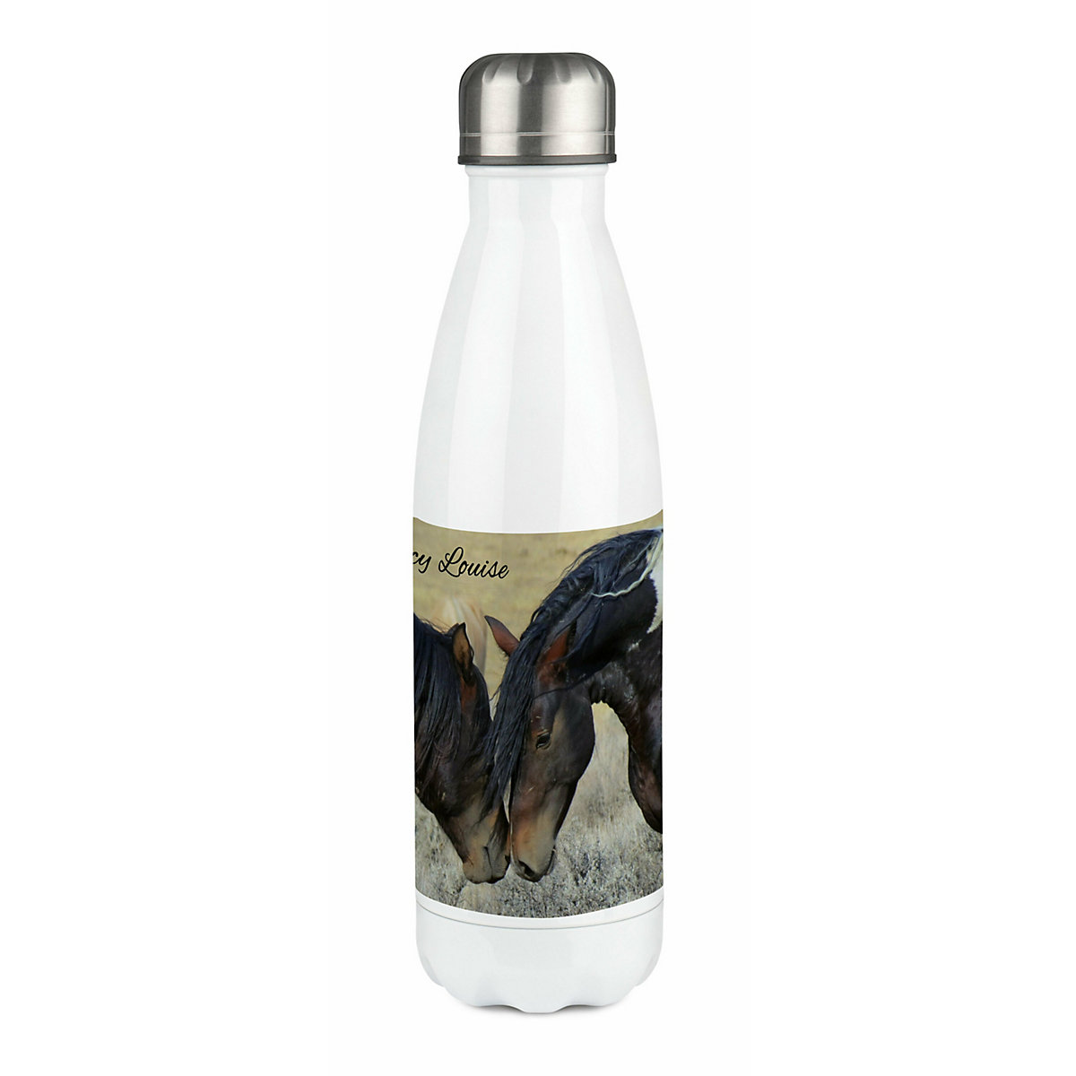 Edelstahl Kinder Thermoflasche / Trinkflasche bunt Paint Horses Spülmaschinenfest, Auslaufsicher, Bruchfest, Doppelwandig, Für Heißgetränke geeignet, Mit Deckel, Isoliert