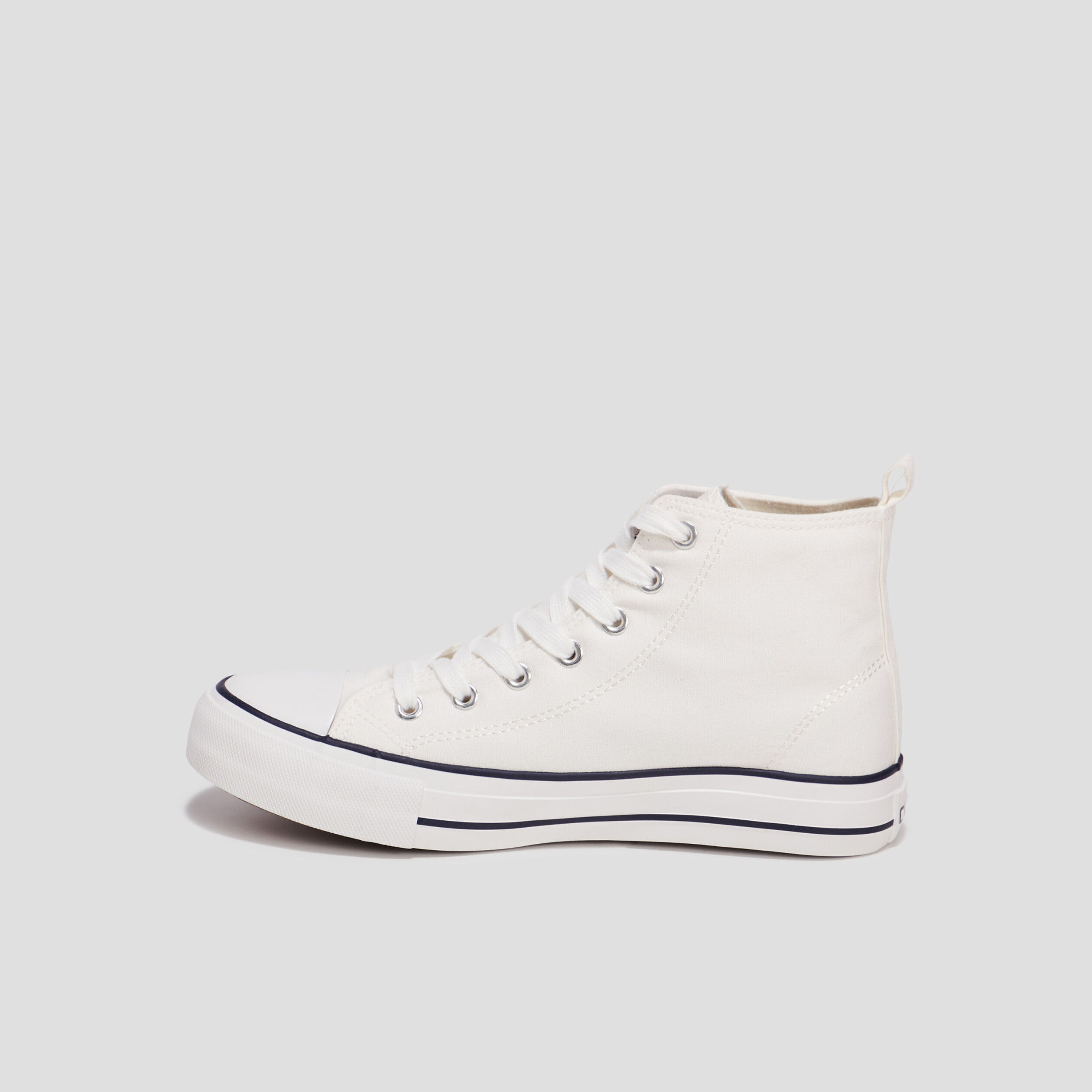 Baskets montantes en toile Creeks blanc femme | La Halle