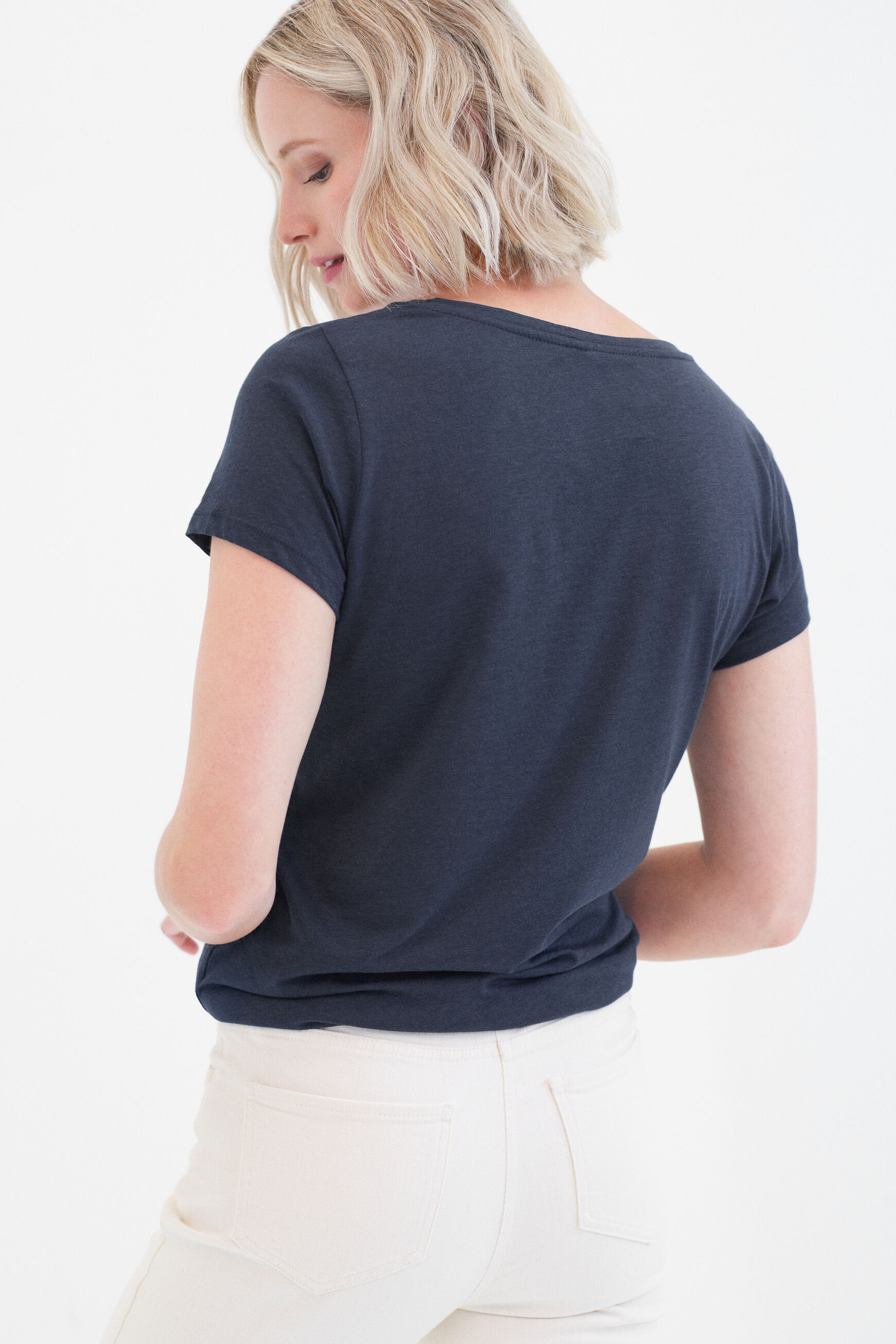 t-shirt nessa bleu marine femme