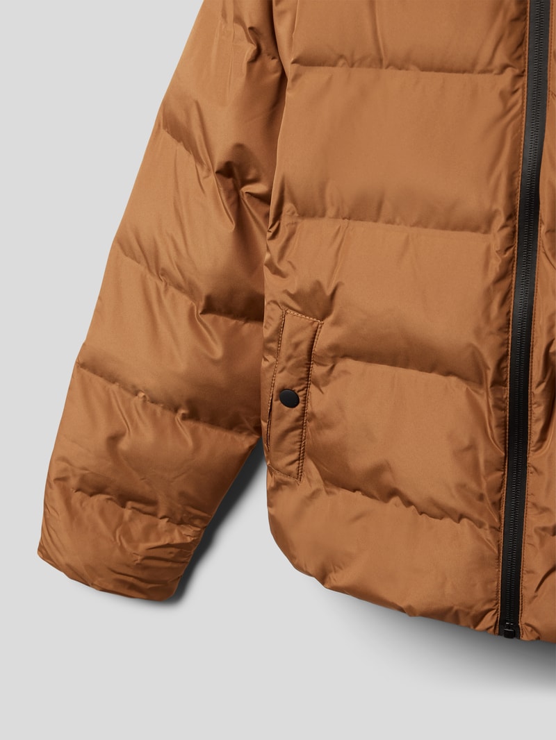 Jacke mit seitlichen Eingrifftaschen Modell 'jan' in haselnuss braun