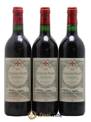 Château Gazin  1995 - Lot de 3 Bouteilles