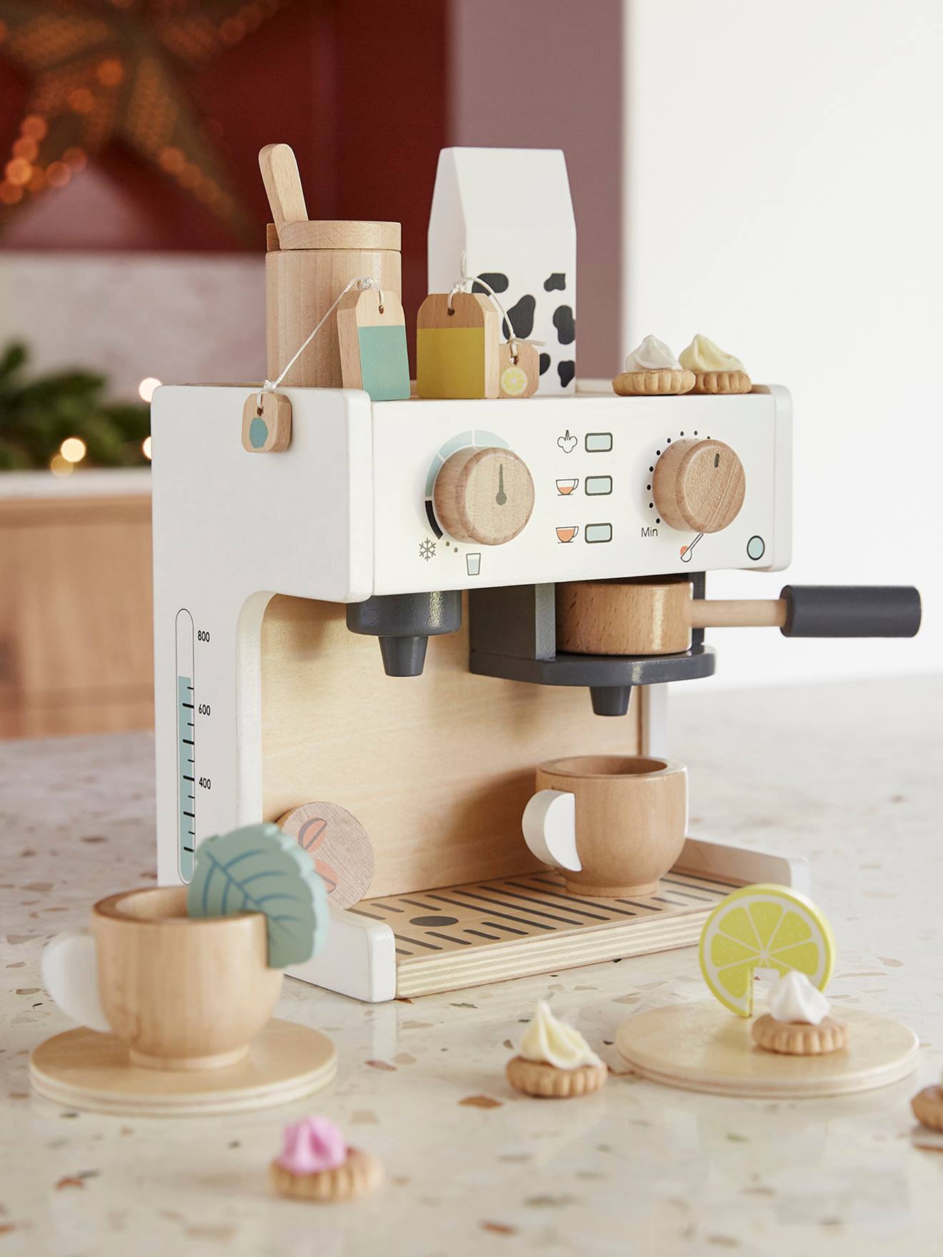 Machine à café et à thé en bois FSC® multicolore