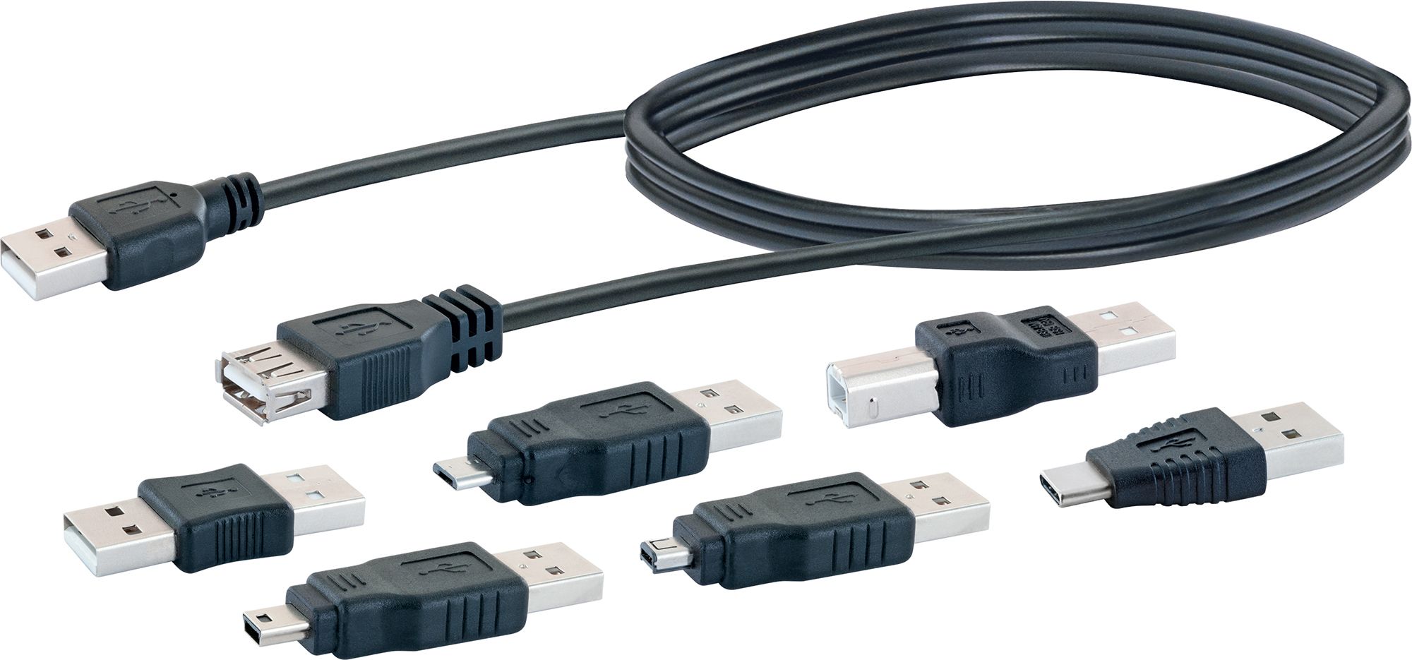Schwaiger USB 2.0 Anschlussset 7-teilig