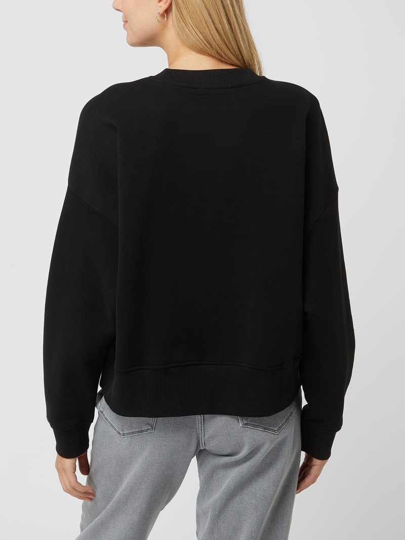 Sweatshirt mit Logo in schwarz
