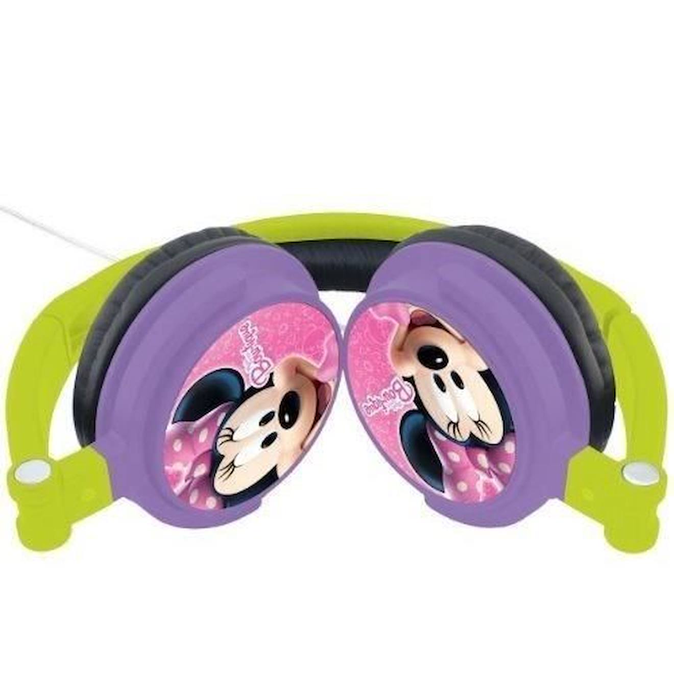 Casque stéréo filaire pliable pour enfants avec limitation de volume d'écoute Minnie rose