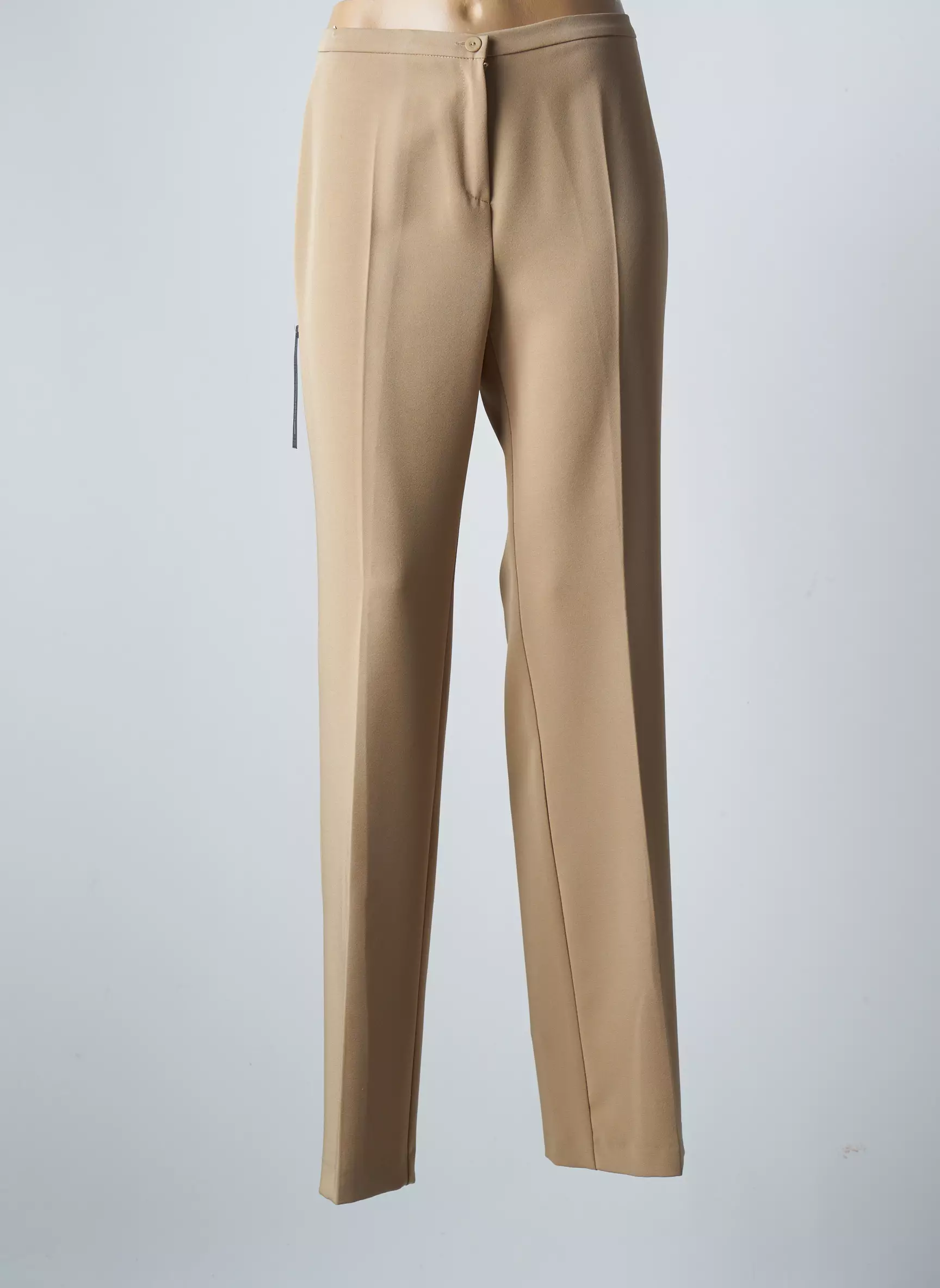 Paz Torras Pantalons Droits Femme couleur beige