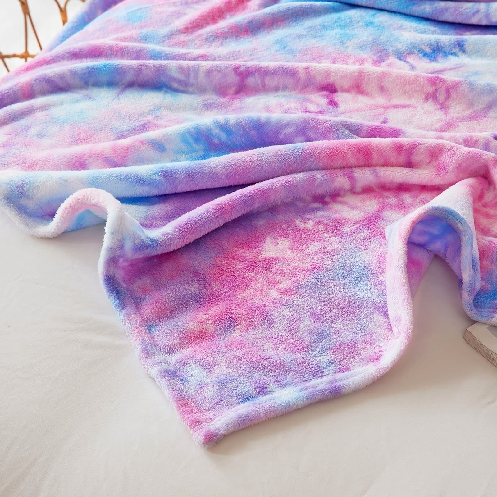 Kinderdecke Kuscheldecke für Kinder, Sofadecke, Tagesdecke, Wohnzimmerdecke, Avoalre, 76 x 102 Regenbogen-Überwurf für Mädchen, oder Geschenk für Kinder