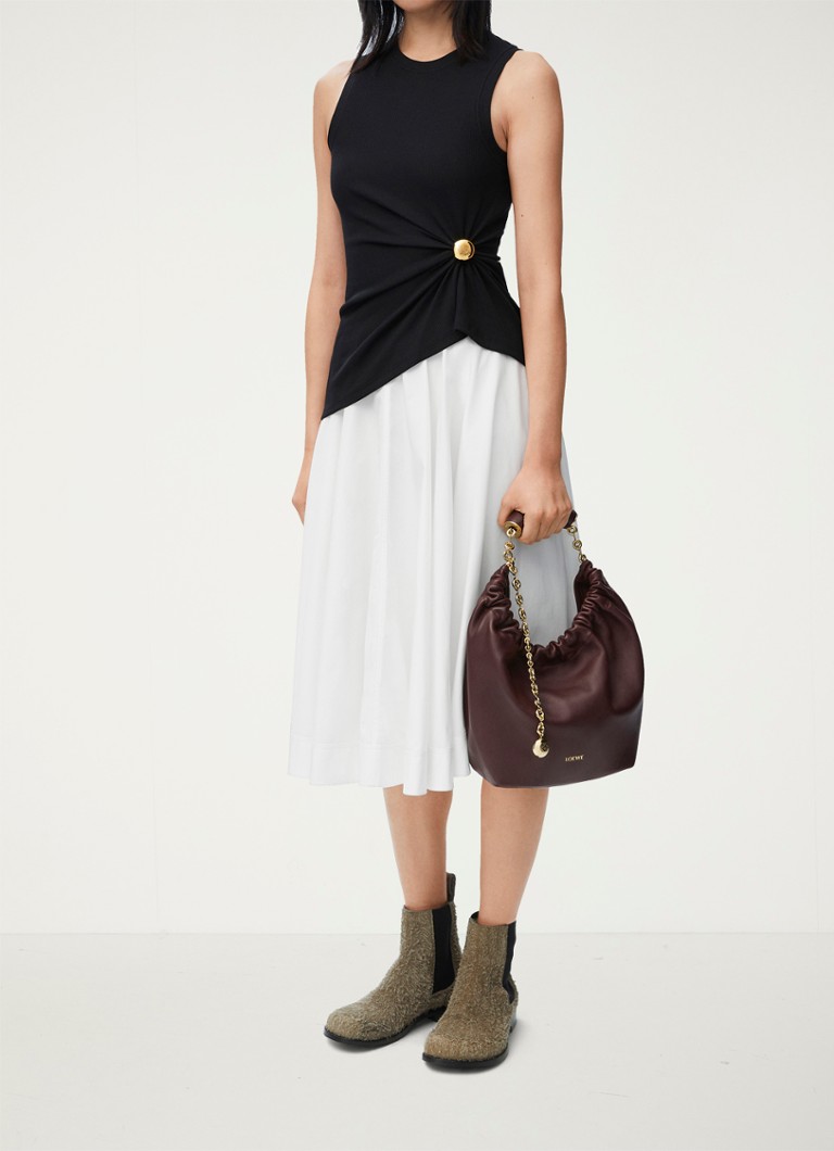 Jupe midi plissée LOEWE avec poches latérales