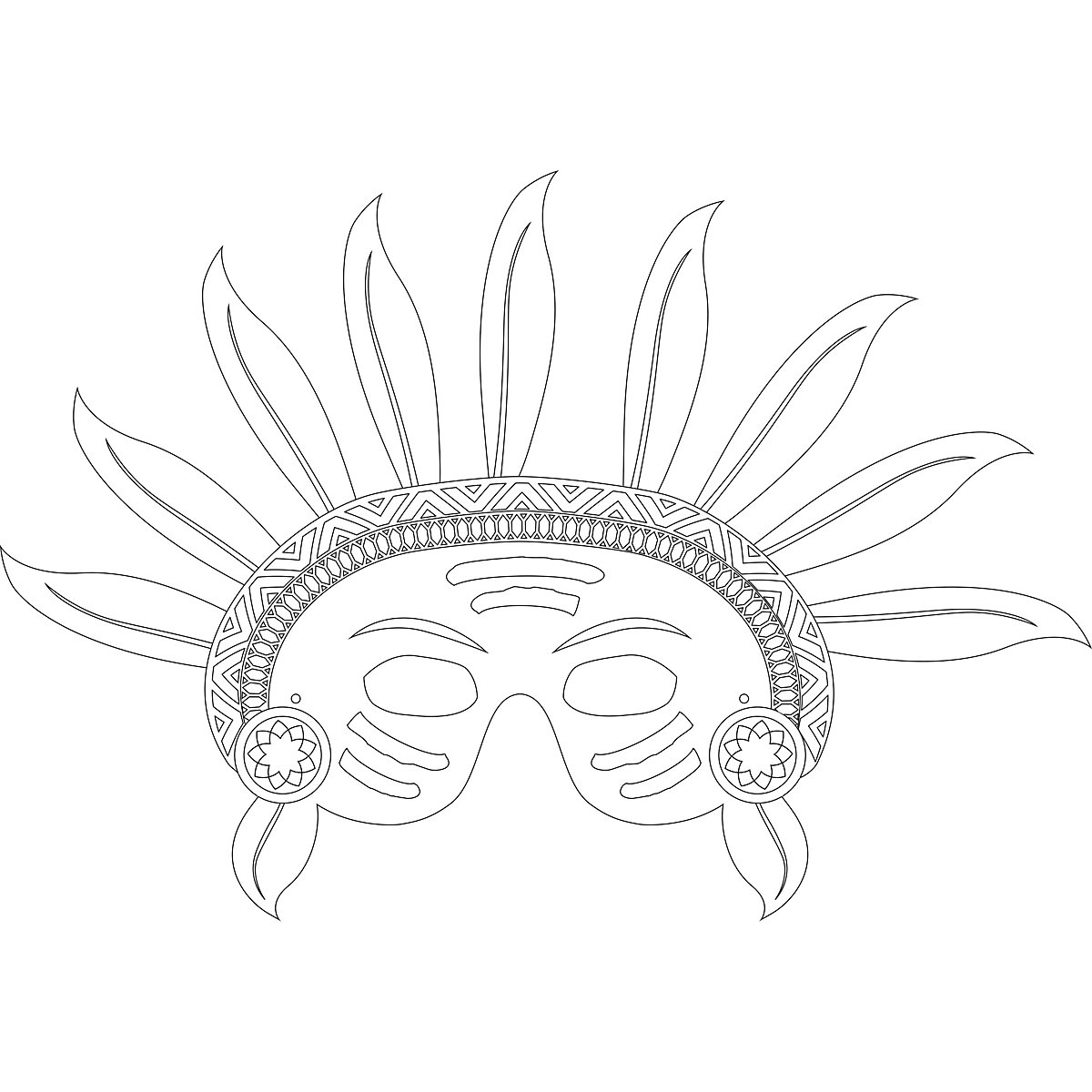 Pappmaskenset Kinder, 6 Stück