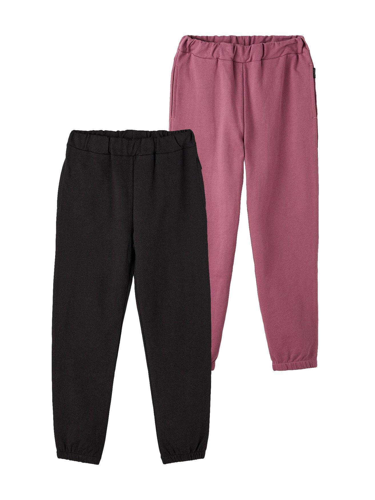 Name It Sweatpants Mädchen Jogginghose 2er-Set Basic Sweat Pants NKFSWEAT (2-tlg) 5506 in Schwarz-Rot