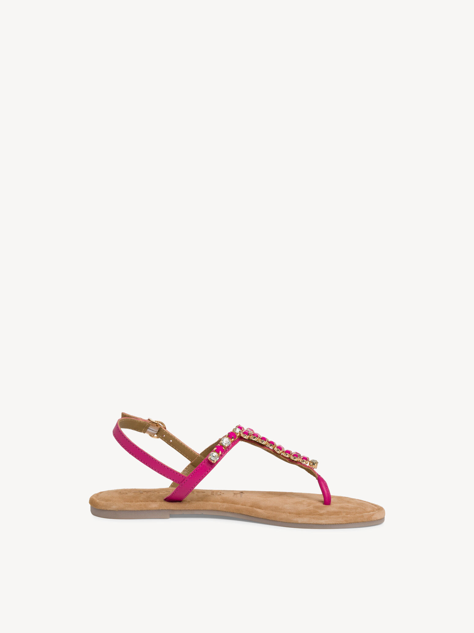 Sandale en cuir - rose fuchsia