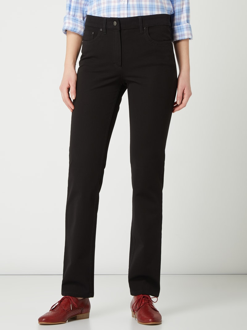 Comfort Fit Jeans mit Stretch-Anteil Modell 'Cora' in schwarz