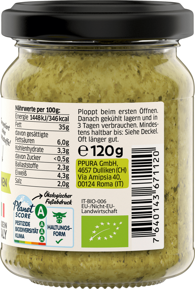 Pesto, alla Genovese mit Pinienkernen, 120 g